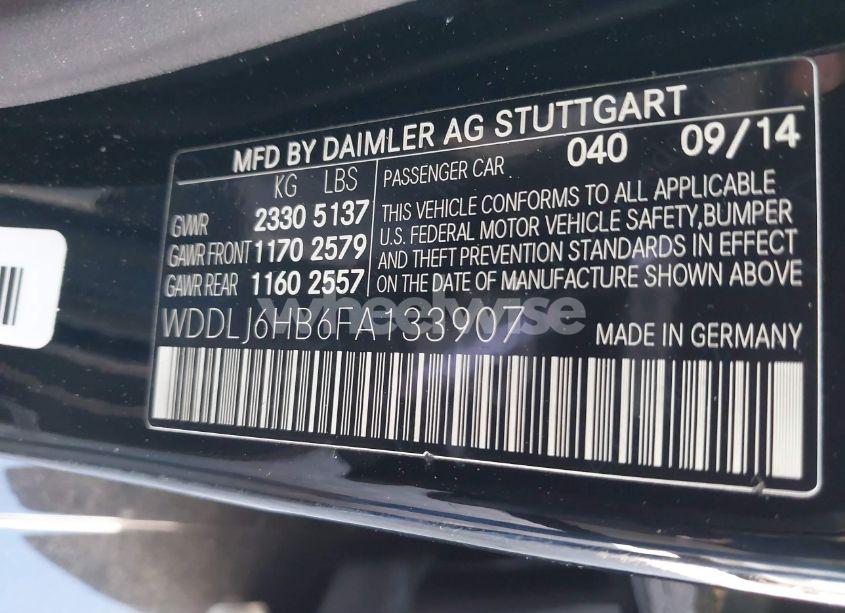 Photo 9 of 2015 Mercedes-benz Cls 400 4MATIC (VIN WDDLJ6HB6FA133907)