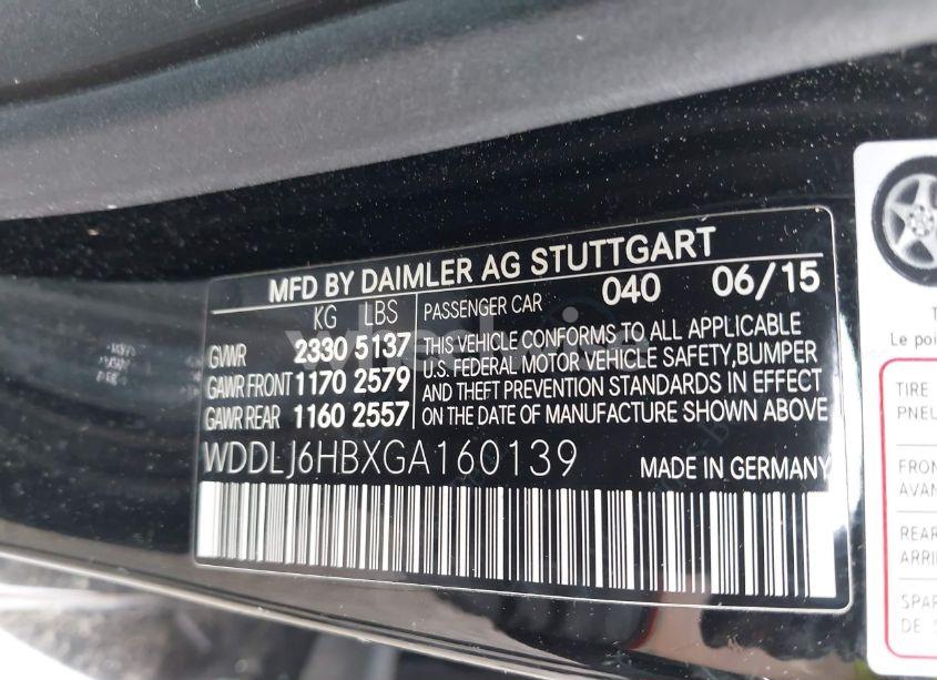 Photo 9 of 2016 Mercedes-benz Cls 400 4MATIC (VIN WDDLJ6HBXGA160139)