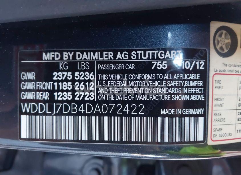 Photo 9 of 2013 Mercedes-benz Cls 550 (VIN WDDLJ7DB4DA072422)