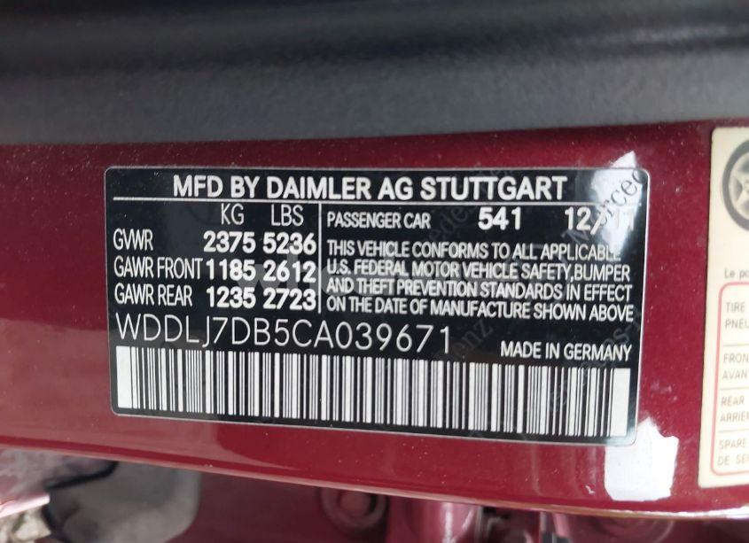 Photo 9 of 2012 Mercedes-benz Cls 550 (VIN WDDLJ7DB5CA039671)