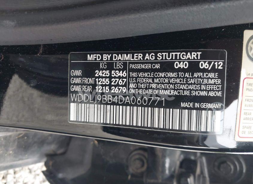 Photo 9 of 2013 Mercedes-benz Cls 550 4MATIC (VIN WDDLJ9BB4DA060771)