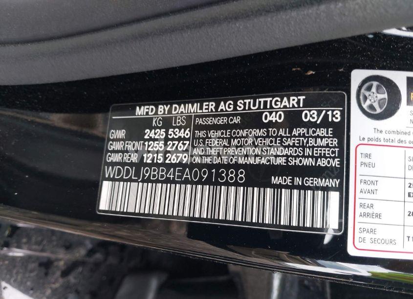 Photo 9 of 2014 Mercedes-benz Cls 550 4MATIC (VIN WDDLJ9BB4EA091388)