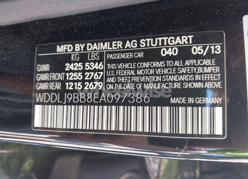 Photo 9 of 2014 Mercedes-benz Cls 550 4MATIC (VIN WDDLJ9BB8EA097386)