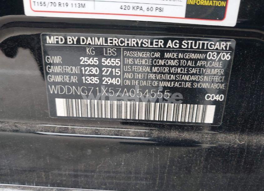 Photo 9 of 2007 Mercedes-benz S 550 (VIN WDDNG71X57A054555)