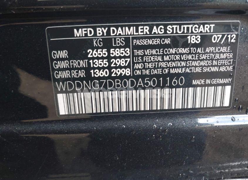 Photo 9 of 2013 Mercedes-benz S 550 (VIN WDDNG7DB0DA501160)