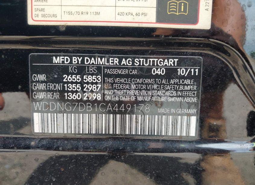 Photo 9 of 2012 Mercedes-benz S 550 (VIN WDDNG7DB1CA449178)