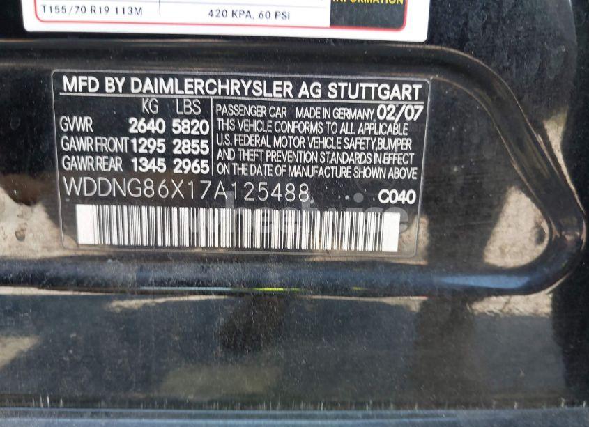 Photo 9 of 2007 Mercedes-benz S 550 4MATIC (VIN WDDNG86X17A125488)