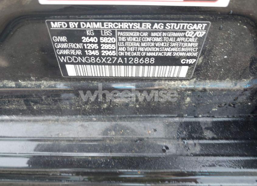 Photo 9 of 2007 Mercedes-benz S 550 4MATIC (VIN WDDNG86X27A128688)