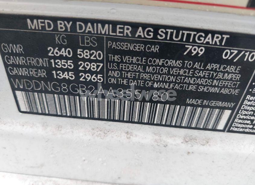 Photo 9 of 2010 Mercedes-benz S 550 4MATIC (VIN WDDNG8GB2AA355180)