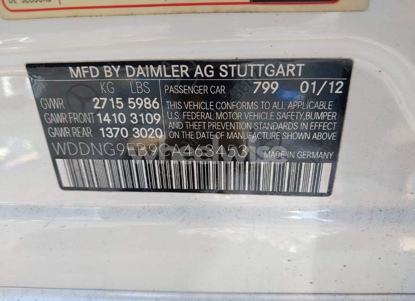 Photo 9 of 2012 Mercedes-benz S 550 4MATIC (VIN WDDNG9EB9CA463453)