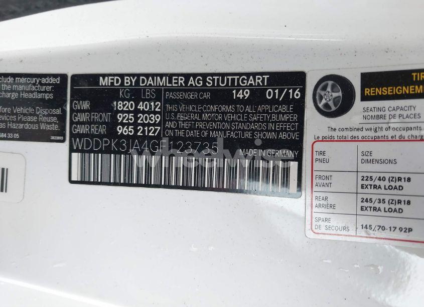 Photo 9 of 2016 Mercedes-benz Slk 300 (VIN WDDPK3JA4GF123735)