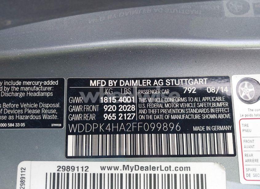 Photo 9 of 2015 Mercedes-benz Slk 250 (VIN WDDPK4HA2FF099896)