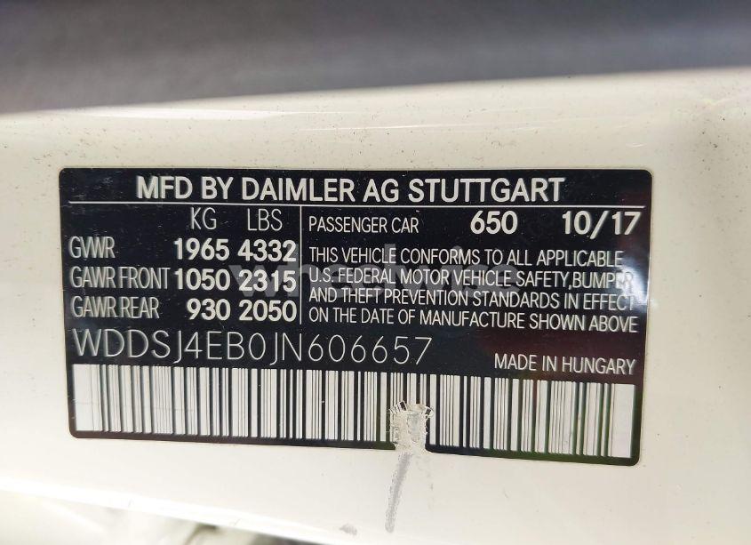 Photo 9 of 2018 Mercedes-benz Cla 250 (VIN WDDSJ4EB0JN606657)