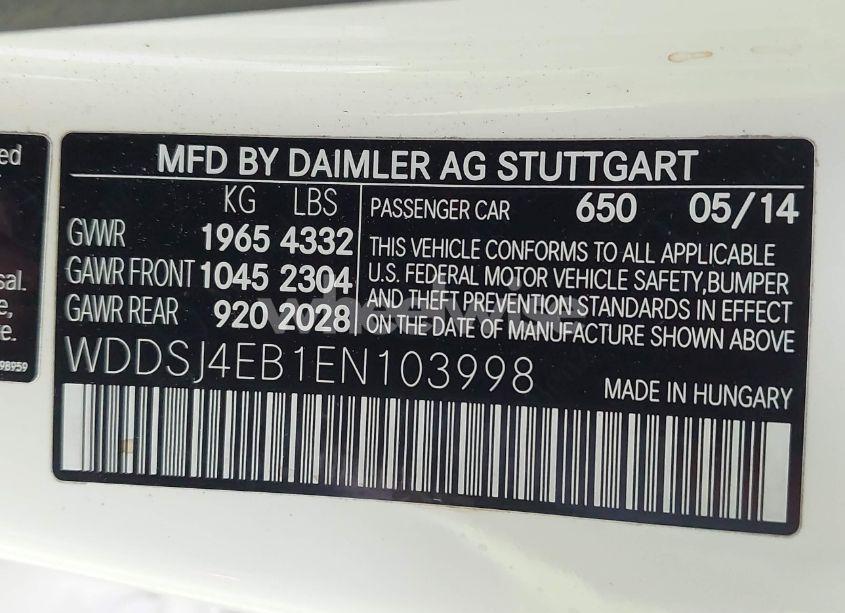 Photo 9 of 2014 Mercedes-benz Cla 250 (VIN WDDSJ4EB1EN103998)