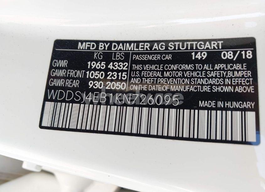 Photo 9 of 2019 Mercedes-benz Cla 250 (VIN WDDSJ4EB1KN726095)