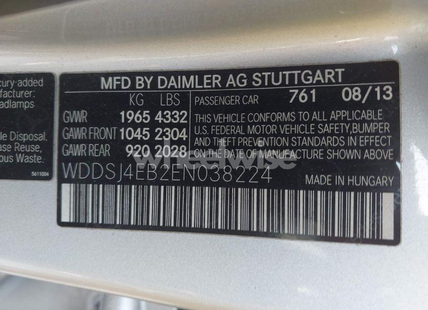 Photo 9 of 2014 Mercedes-benz Cla 250 (VIN WDDSJ4EB2EN038224)