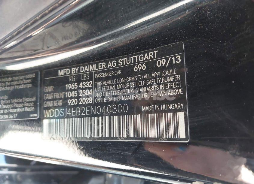 Photo 9 of 2014 Mercedes-benz Cla 250 (VIN WDDSJ4EB2EN040300)