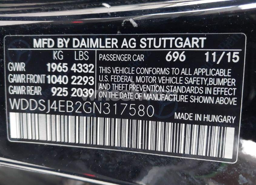 Photo 9 of 2016 Mercedes-benz Cla 250 (VIN WDDSJ4EB2GN317580)