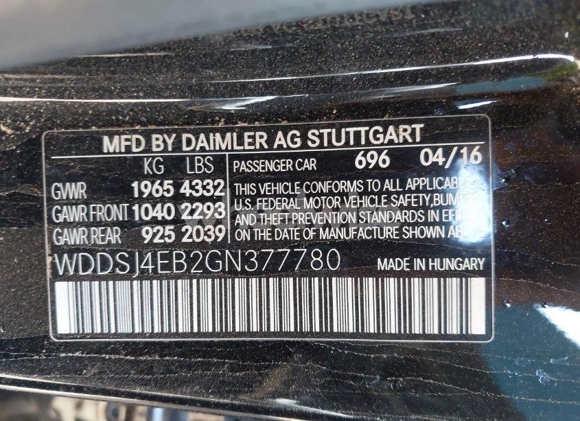 Photo 9 of 2016 Mercedes-benz Cla 250 (VIN WDDSJ4EB2GN377780)