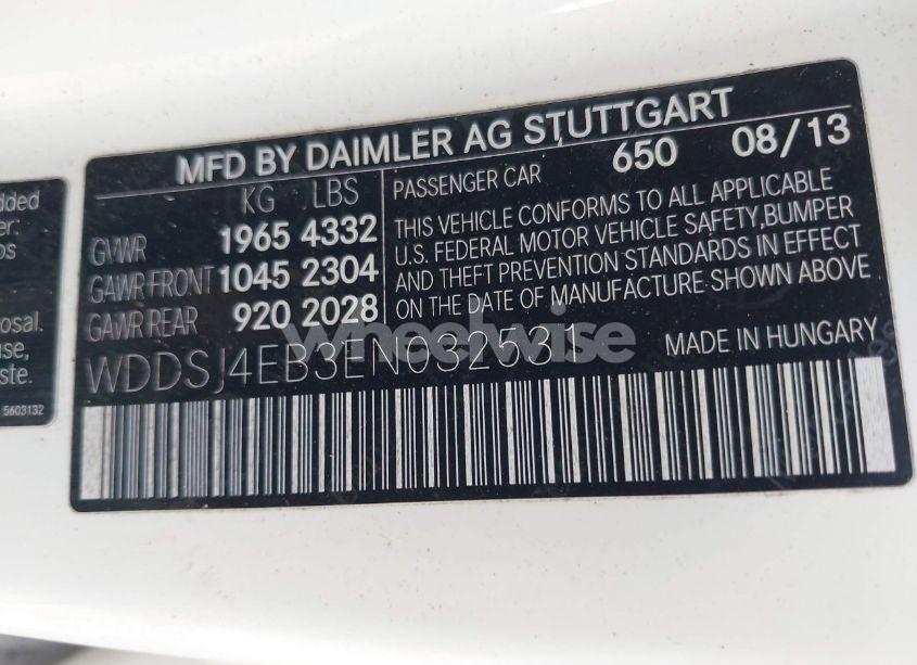 Photo 9 of 2014 Mercedes-benz Cla 250 (VIN WDDSJ4EB3EN032531)