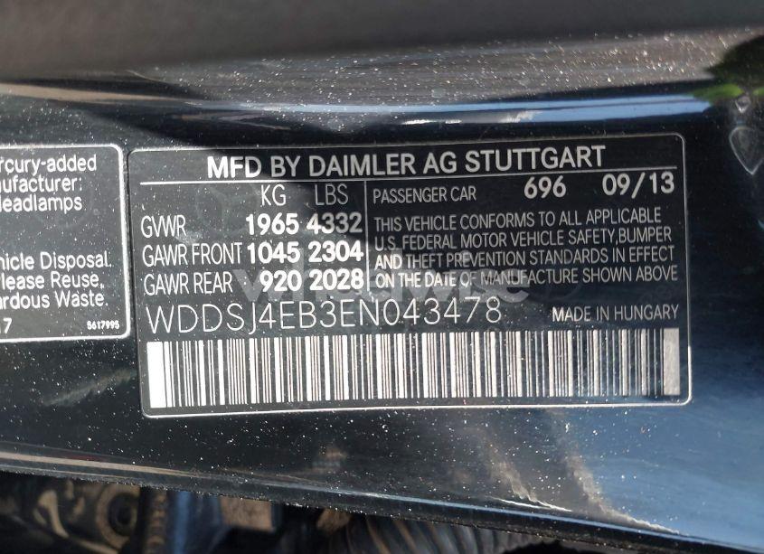 Photo 9 of 2014 Mercedes-benz Cla 250 (VIN WDDSJ4EB3EN043478)