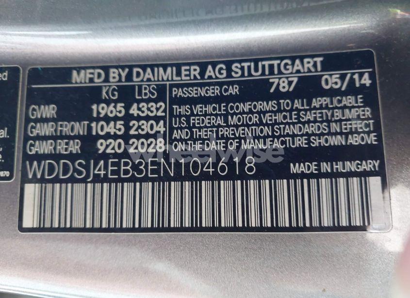 Photo 9 of 2014 Mercedes-benz Cla 250 (VIN WDDSJ4EB3EN104618)