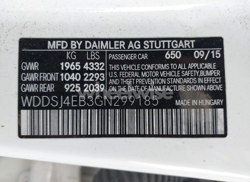 Photo 9 of 2016 Mercedes-benz Cla 250 (VIN WDDSJ4EB3GN299185)