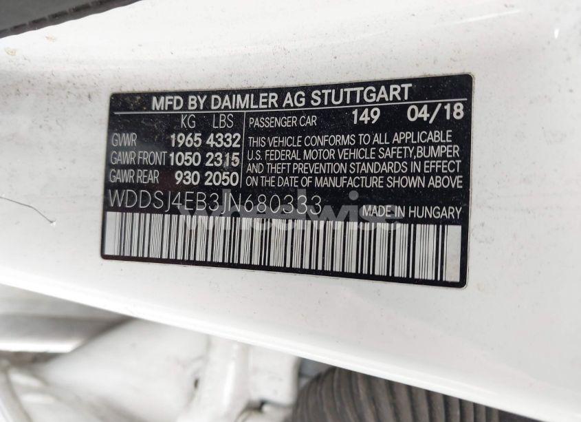 Photo 9 of 2018 Mercedes-benz Cla 250 (VIN WDDSJ4EB3JN680333)