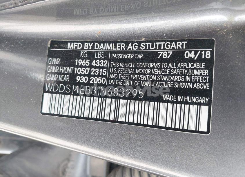 Photo 9 of 2018 Mercedes-benz Cla 250 (VIN WDDSJ4EB3JN683295)