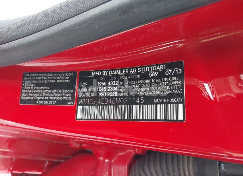 Photo 9 of 2014 Mercedes-benz Cla 250 (VIN WDDSJ4EB4EN031145)