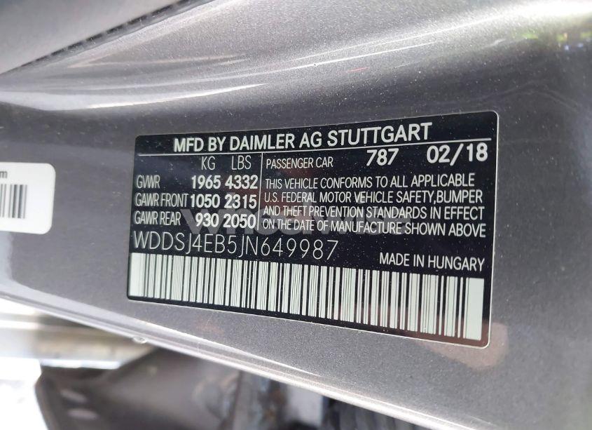 Photo 9 of 2018 Mercedes-benz Cla 250 (VIN WDDSJ4EB5JN649987)