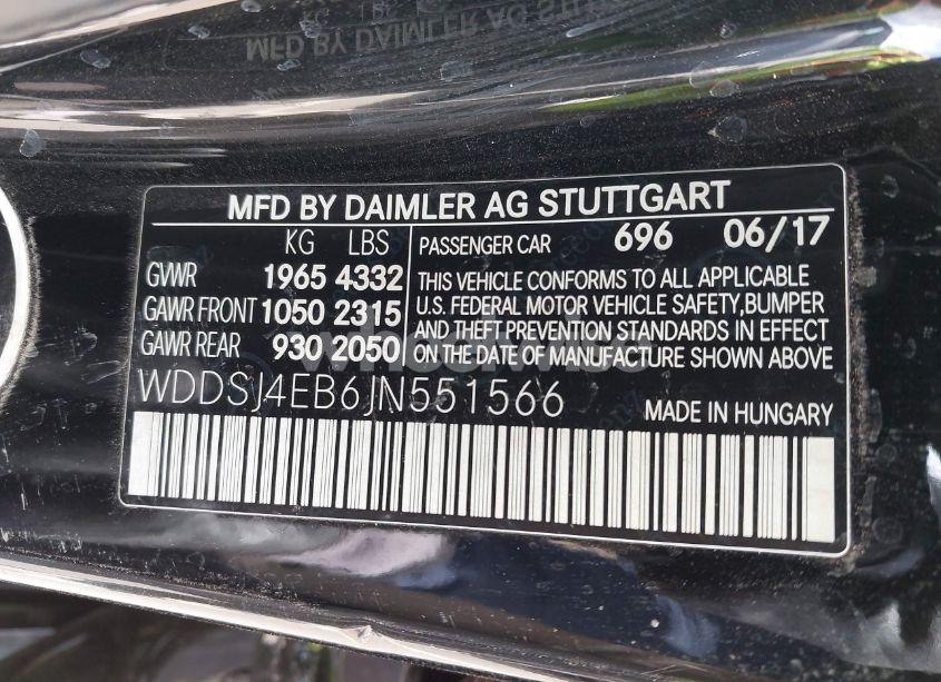 Photo 9 of 2018 Mercedes-benz Cla 250 (VIN WDDSJ4EB6JN551566)