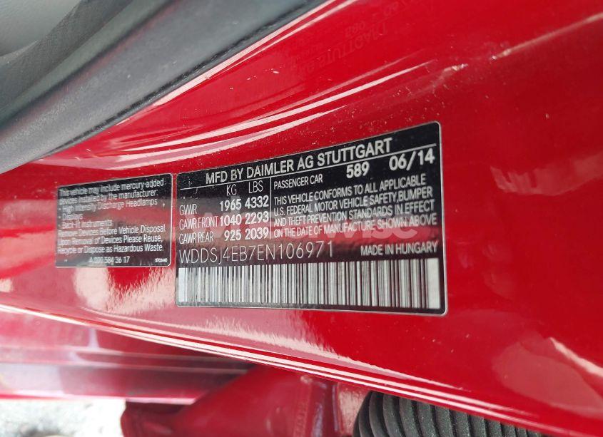 Photo 9 of 2014 Mercedes-benz Cla 250 (VIN WDDSJ4EB7EN106971)