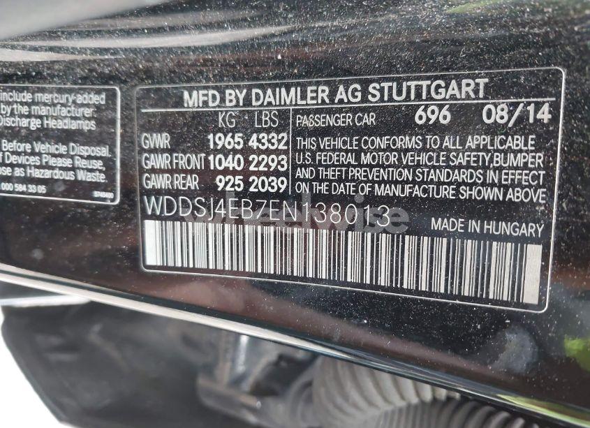 Photo 9 of 2014 Mercedes-benz Cla 250 (VIN WDDSJ4EB7EN138013)