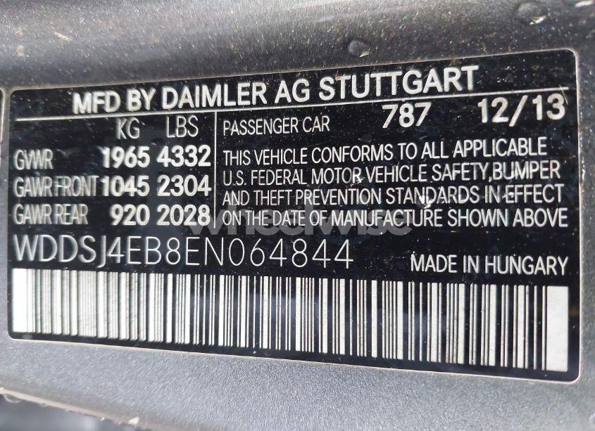 Photo 9 of 2014 Mercedes-benz Cla 250 (VIN WDDSJ4EB8EN064844)