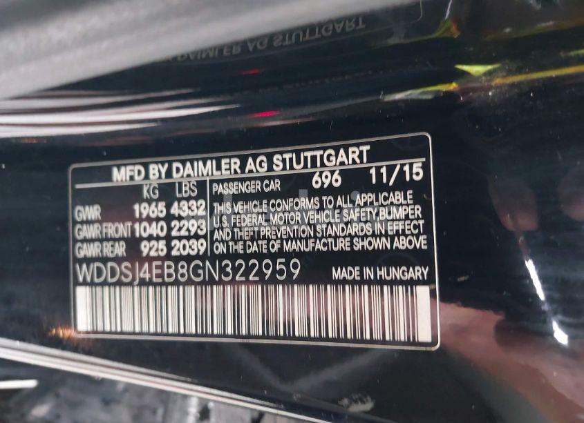 Photo 9 of 2016 Mercedes-benz Cla 250 (VIN WDDSJ4EB8GN322959)