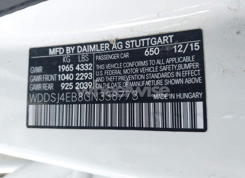 Photo 9 of 2016 Mercedes-benz Cla 250 (VIN WDDSJ4EB8GN338773)