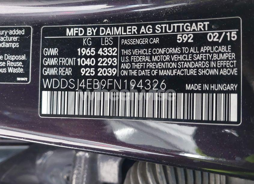 Photo 9 of 2015 Mercedes-benz Cla 250 (VIN WDDSJ4EB9FN194326)