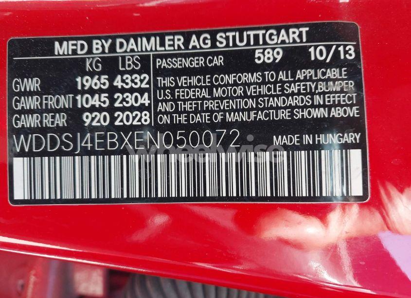 Photo 9 of 2014 Mercedes-benz Cla 250 (VIN WDDSJ4EBXEN050072)