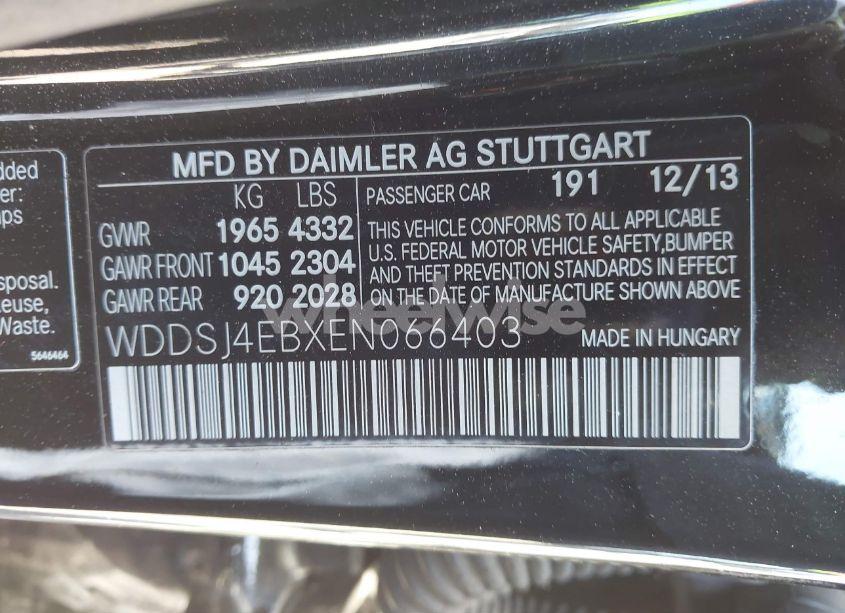 Photo 9 of 2014 Mercedes-benz Cla 250 (VIN WDDSJ4EBXEN066403)