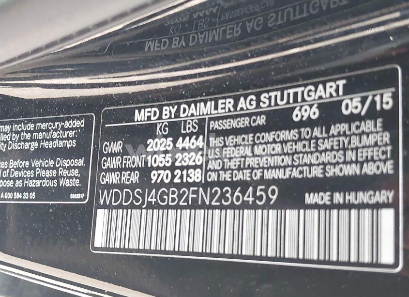 Photo 9 of 2015 Mercedes-benz Cla 250 4MATIC (VIN WDDSJ4GB2FN236459)