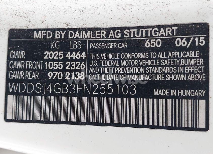 Photo 9 of 2015 Mercedes-benz Cla 250 4MATIC (VIN WDDSJ4GB3FN255103)