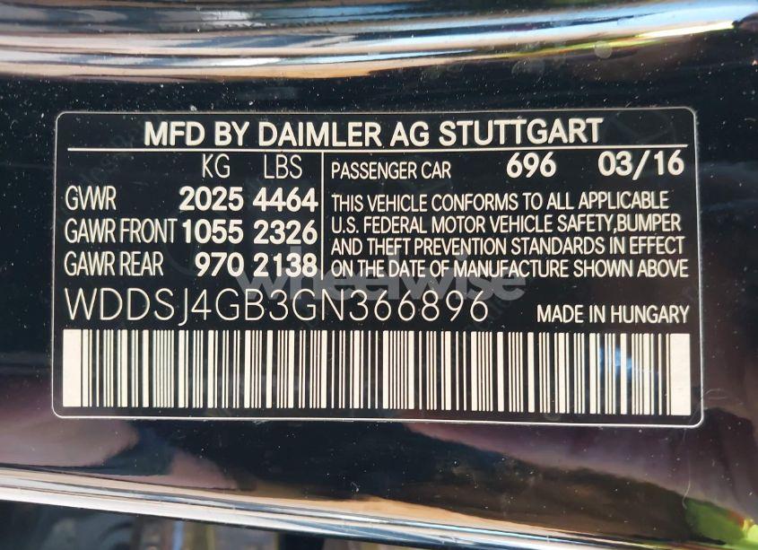 Photo 9 of 2016 Mercedes-benz Cla 250 4MATIC (VIN WDDSJ4GB3GN366896)