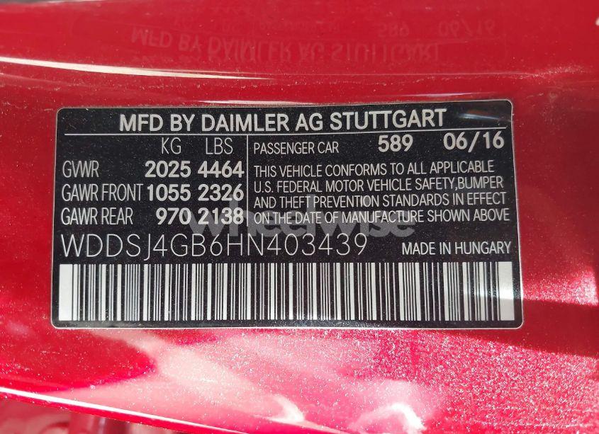 Photo 9 of 2017 Mercedes-benz Cla 250 4MATIC (VIN WDDSJ4GB6HN403439)