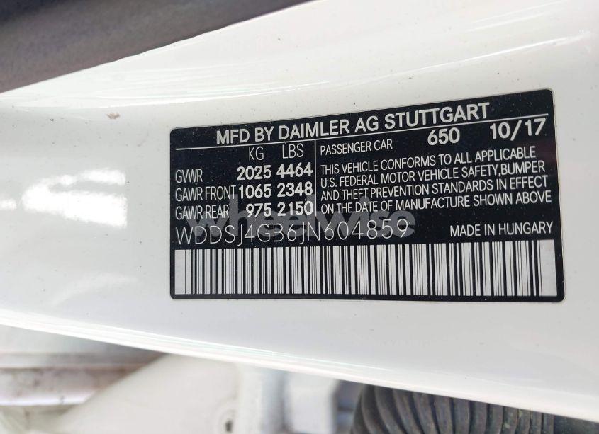 Photo 9 of 2018 Mercedes-benz Cla 250 4MATIC (VIN WDDSJ4GB6JN604859)
