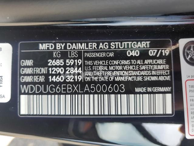 2020 MERCEDES-BENZ S 450 4MATIC (VIN WDDUG6EBXLA500603) main photo