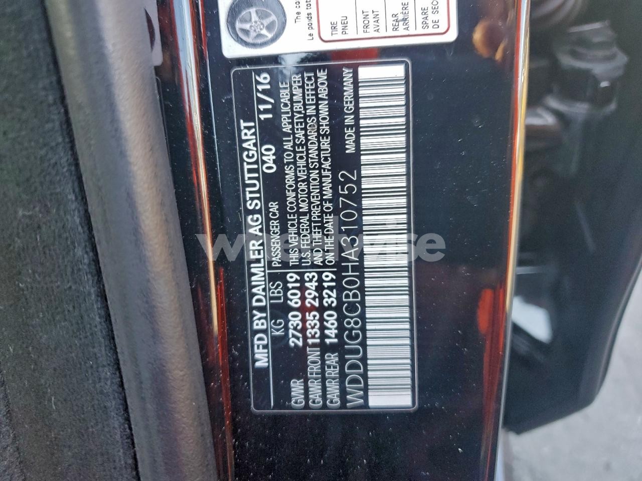 Photo 12 of 2017 MERCEDES-BENZ S 550 (VIN WDDUG8CB0HA310752)