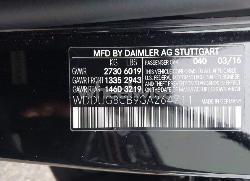 Photo 9 of 2016 Mercedes-benz S 550 (VIN WDDUG8CB9GA264711)