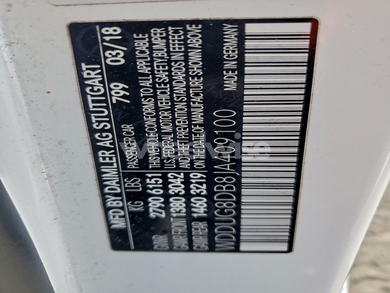 Photo 12 of 2018 MERCEDES-BENZ S 560 (VIN WDDUG8DB8JA409100)