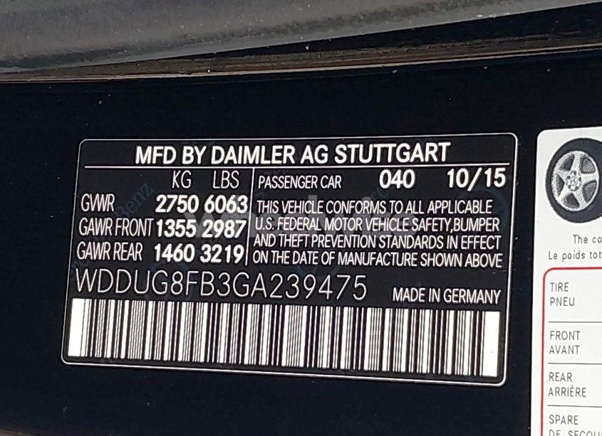 Photo 9 of 2016 Mercedes-benz S 550 4MATIC (VIN WDDUG8FB3GA239475)